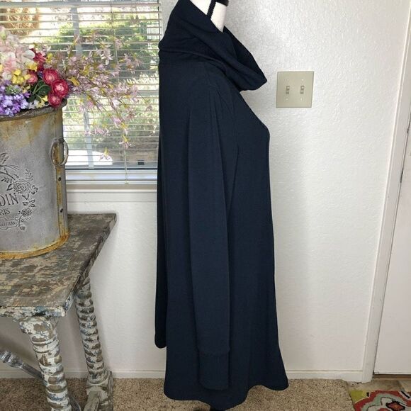 CAbi Black Cowl Neck Boho Shift Dress - Picture 4 of 13